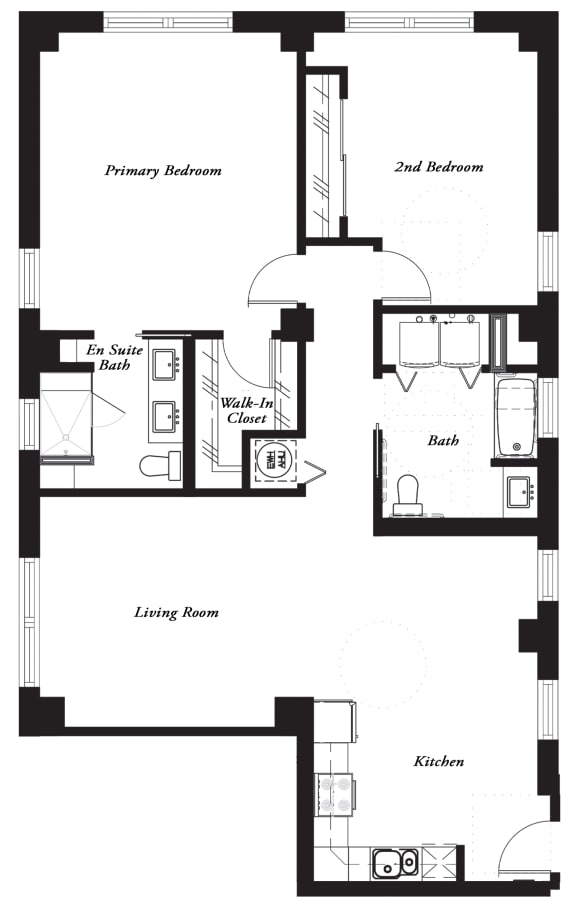 YH E 1425sf Floor Plan YH E 1425sf Floor Plan at York House, Missouri