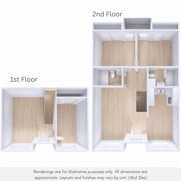 A diagram shows the layout of a two-story apartment.