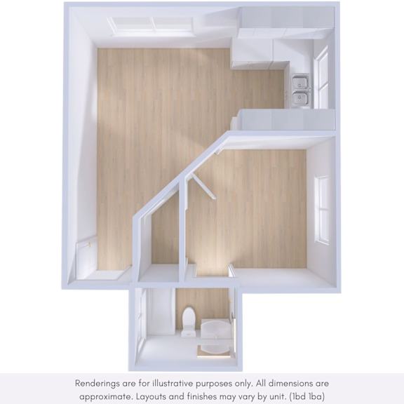 A white room with a staircase and a toilet.