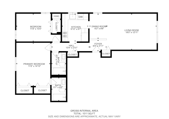 A floor plan of a house with a living room, dining room, kitchen, and several bedrooms.