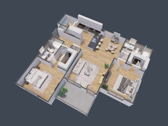 Floor plan of Unit B2