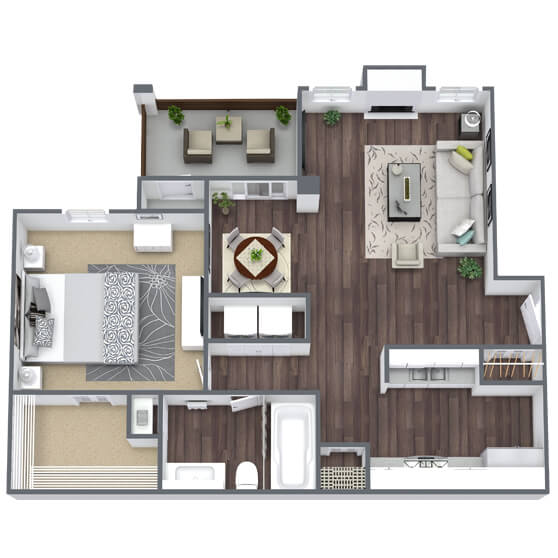 A4 floor plan with patio
