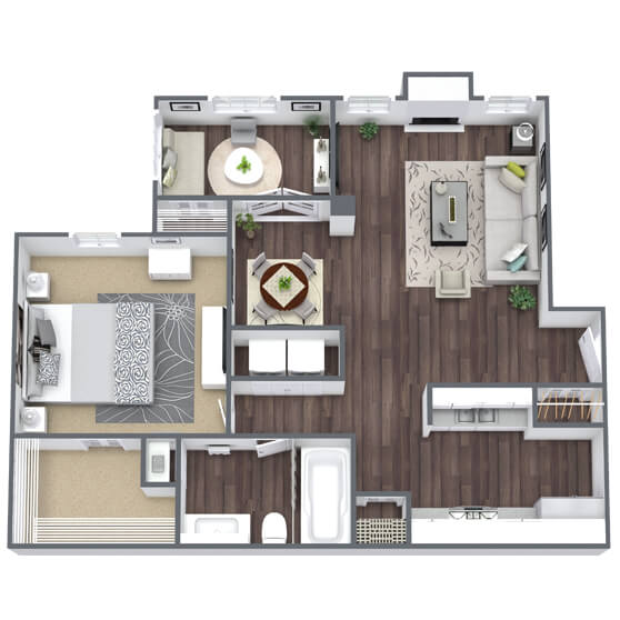 A5 floor plan with sunroom