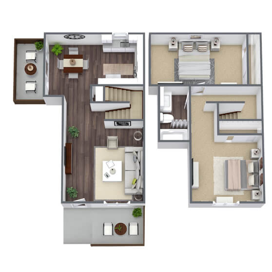 Floor Plans Bridges at 9 Mile Station Apartments