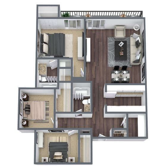 Malachite 3D floor plan