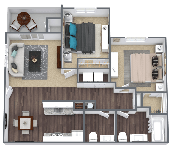 2 bedroom floor plan