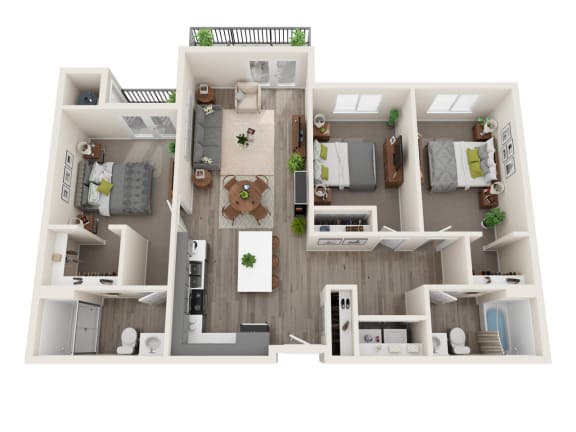 C2 3D floor plan image