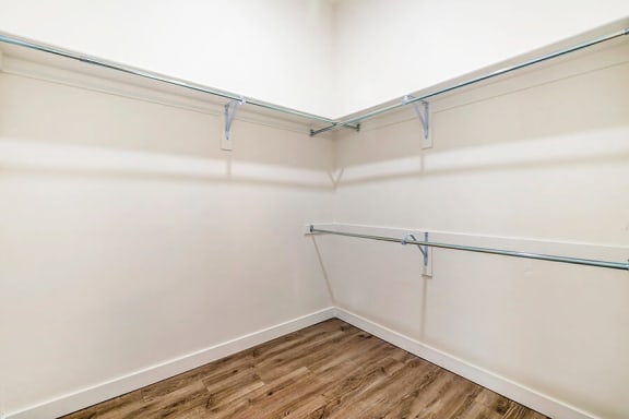 Model closet at The Register located in Post District Residences in downtown Salt Lake City, Utah