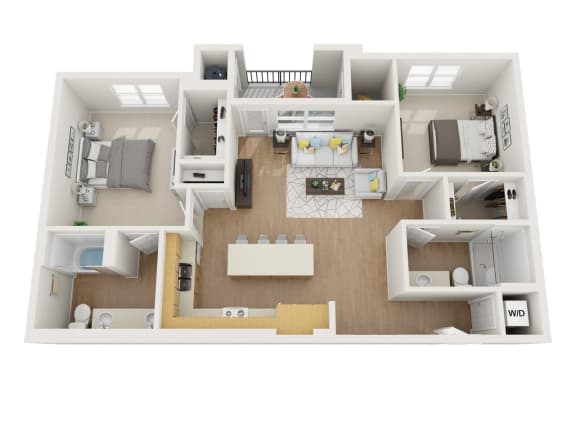 B1 3D Floor Plan Image