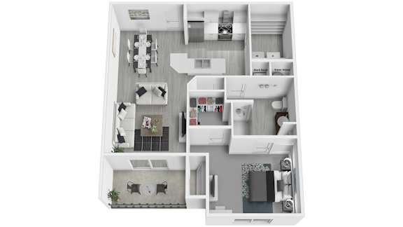 Floor Plan  Unit A at Arbours at Moores Mill, Alabama