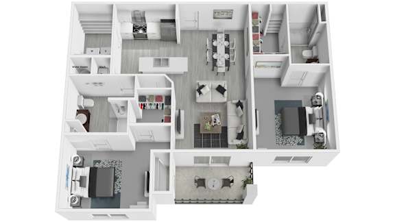 Floor Plan  Unit BHC at Arbours at Moores Mill, Huntsville, AL 35811