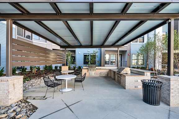 A Patio at District 757 Apartments, Norfolk, VA, 23502