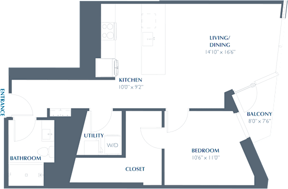 Floor Plan  A11 Floor Plan at Eastline Residences Apartments, Dallas, TX