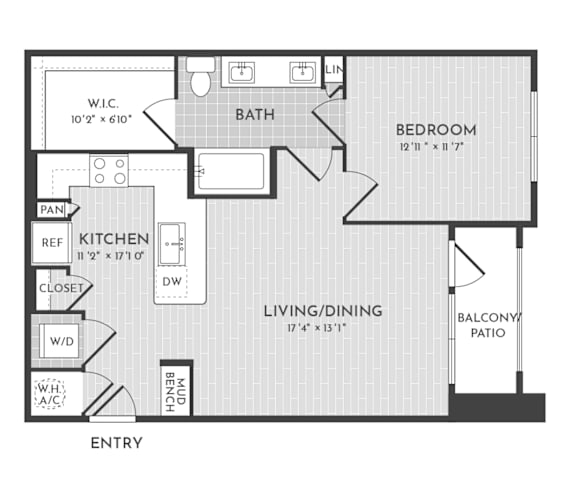 1Bed 1Bath-B at Stone Loch Apartments,Tomball, Texas