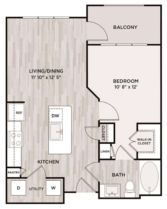 1BR 1BA_626 SF at Fifty02 Westover Hills, San Antonio, 78251