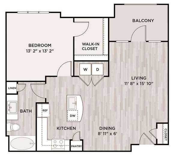 1BR 1BA_839 SF at Fifty02 Westover Hills, San Antonio, TX, Texas