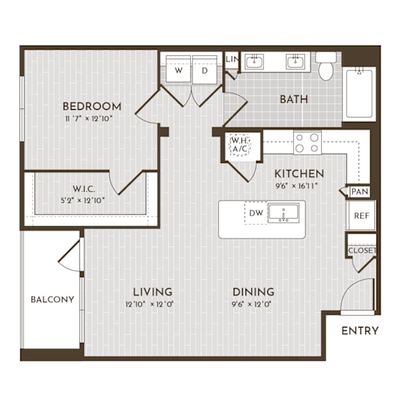 1Bed 1Bath_B at Alys Crossing Apartments, Cypress, TX