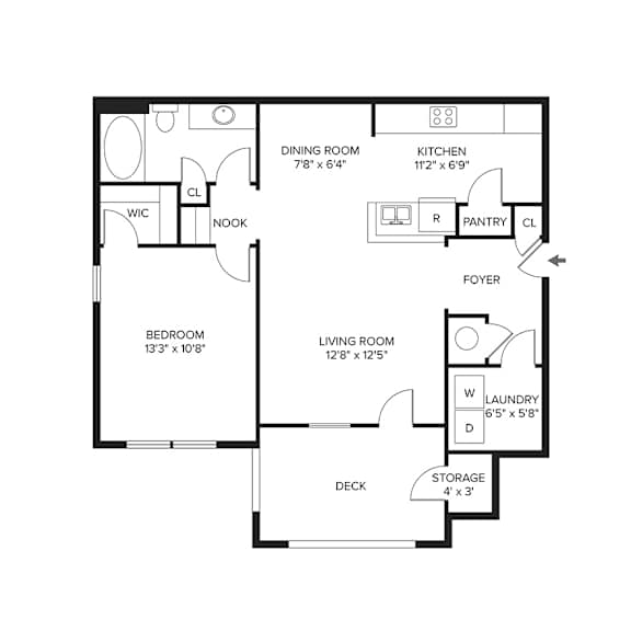 1 bed 1 bath B at Ansley Walk, Louisiana