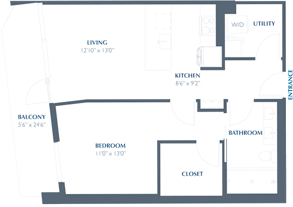 Floor Plan  A8 Floor Plan at Eastline Residences Apartments, Texas
