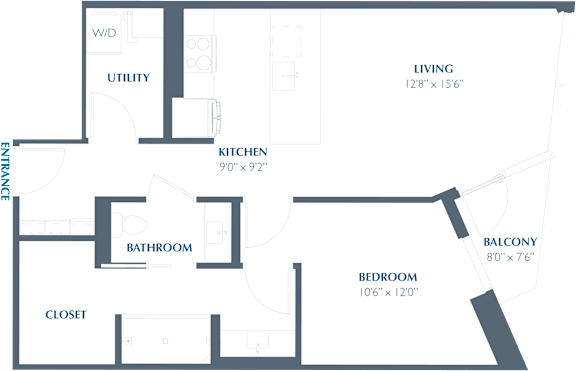Floor Plan  A9 Floor Plan at Eastline Residences Apartments, Texas, 75206