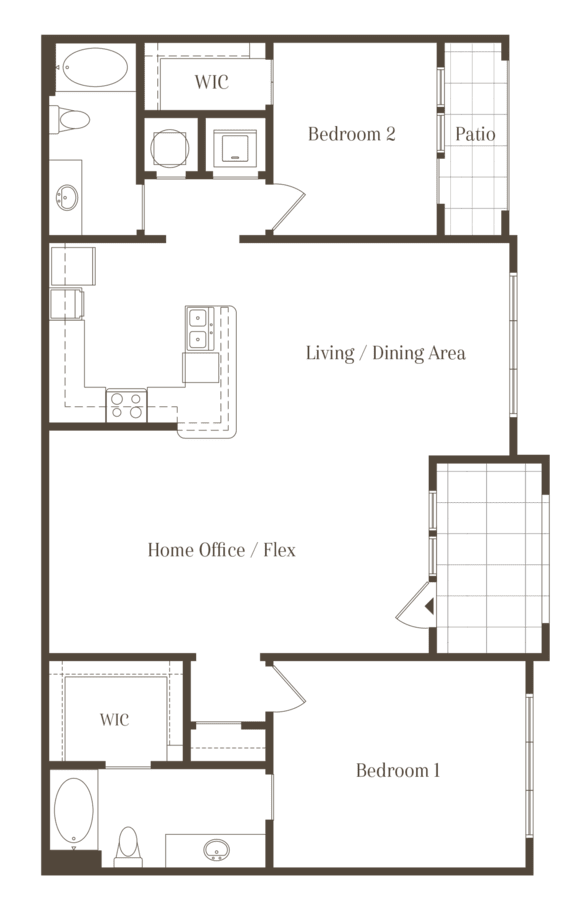 Addison_Loft  2Bed 2Bath_A at The Addison, Baton Rouge, Louisiana