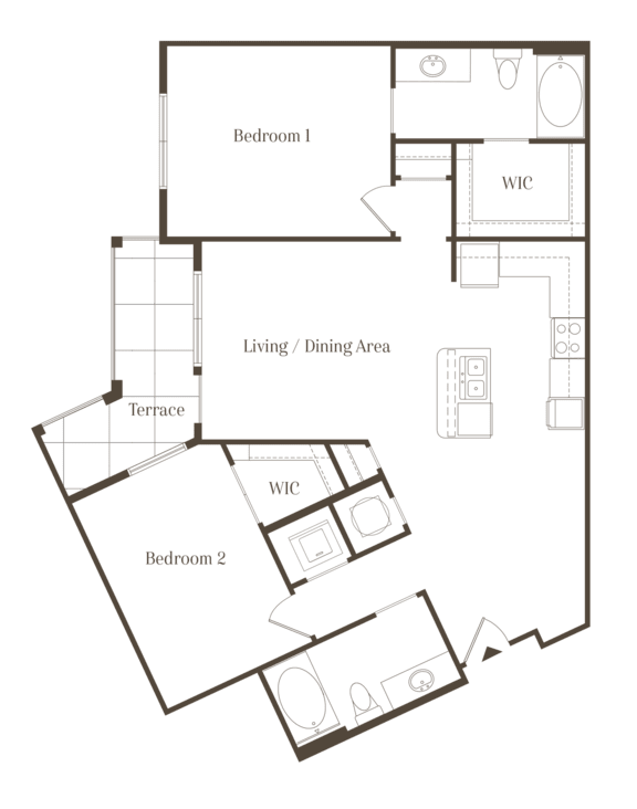 Addison Luxe 2Bed 2Bath_B at The Addison, Baton Rouge, Louisiana