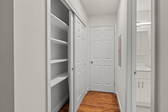Hallway with closet at Atlantic Pointe Apartments, New Jersey, 07716