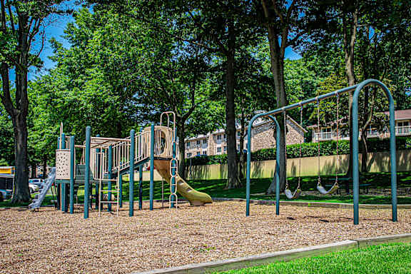 Playground with slide at Atlantic Pointe Apartments, New Jersey, 07716
