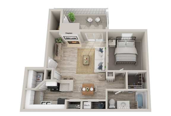 1Bed1Bath at Arbors at Natchez Trace Apartments, Ridgeland, MS