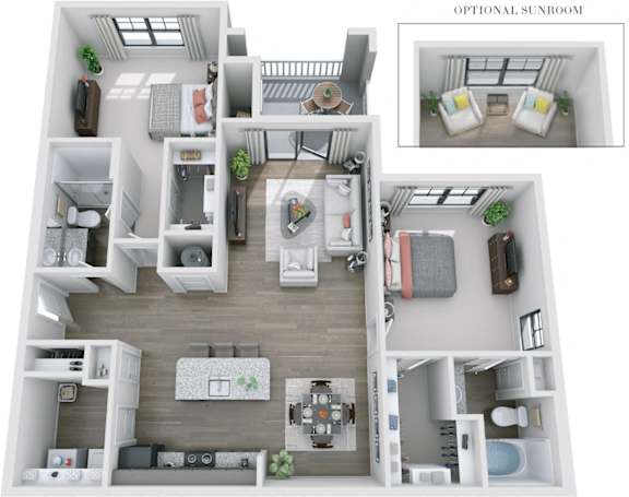 2 bed 2 bath G 2 bed 2 bath G at Skyland Exchange Apartments, North Carolina