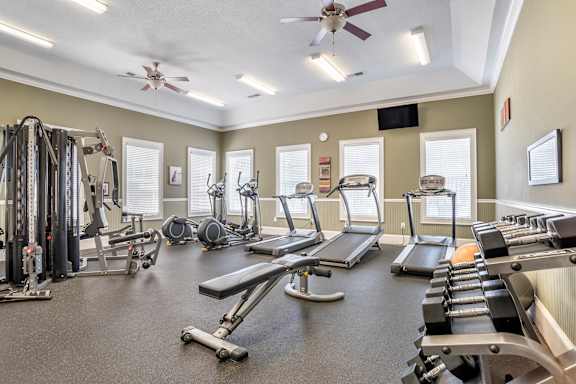 Fitness Center at Broadstreet at EastChase Apartments in Montgomery, AL