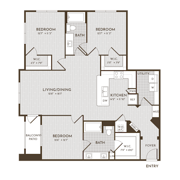 3Bed 2Bath_A at Alys Crossing Apartments, Cypress, Texas