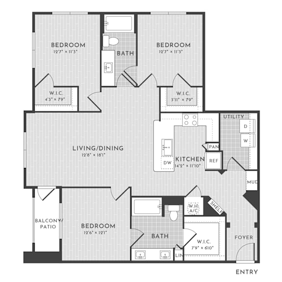 3Bed 2Bath-A at Stone Loch Apartments, Tomball, TX 77375