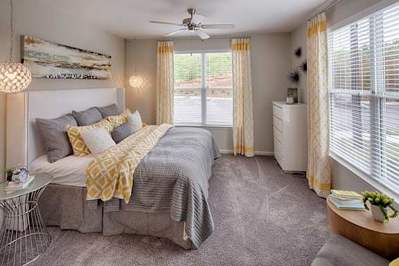Luxurious Bedroom at Capital Creek at Heritage Apartments in Heritage, Wake Forest, NC