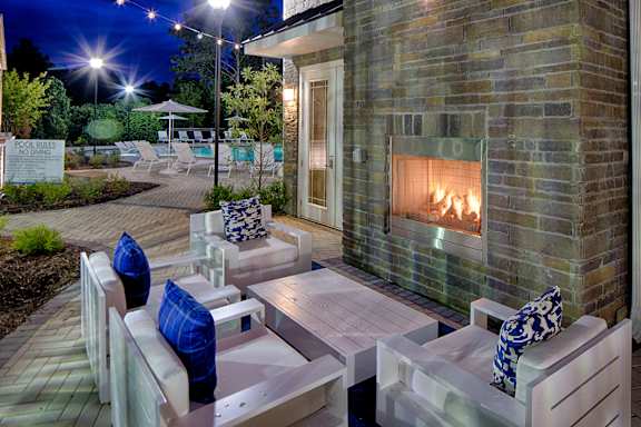 Outdoor Lounge Area at Capital Creek at Heritage Apartments in Heritage, Wake Forest, NC