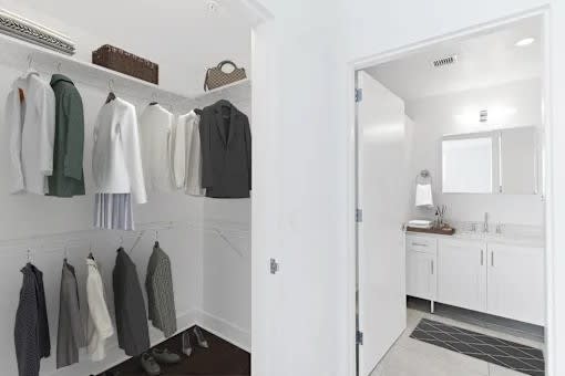 Bathroom at 65 Bay Street Apartments in Downtown Jersey City, NJ