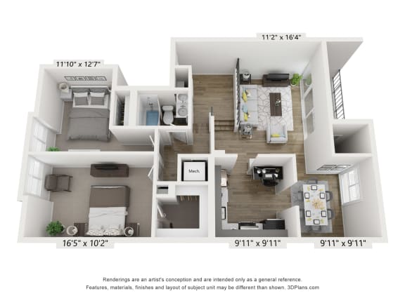 B02M Floor Plan at Copper and Quarry Village, Maryland