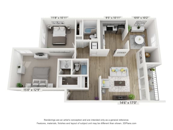 B17 Floor Plan at Copper and Quarry Village, Pikesville