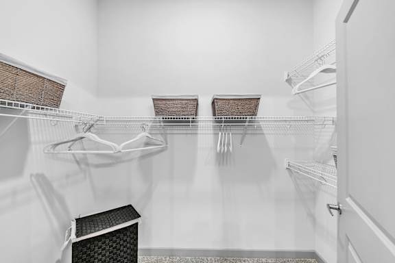 A Closet with Hangers at District 757 Apartments, Virginia