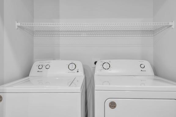 A Laundry Room at District 757 Apartments, Norfolk