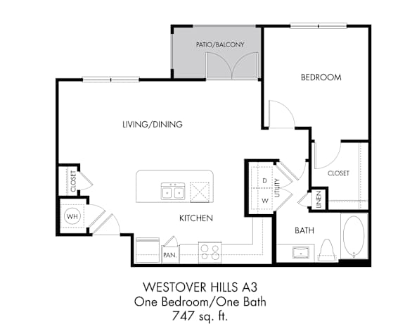 1 bed 1 bath B at Estraya Westover Hills, San Antonio, Texas