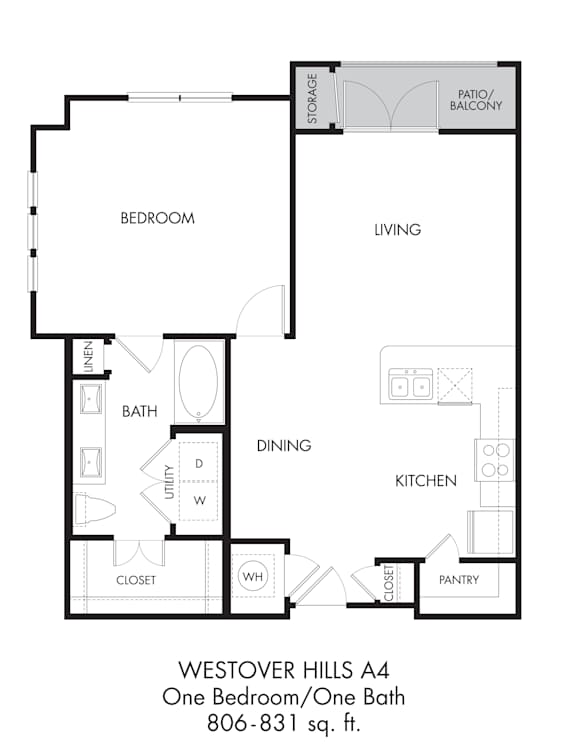 1 bed 1 bath C at Estraya Westover Hills, San Antonio