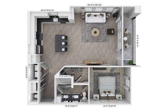 Floor Plan  A2 Floor Plan at District 757 Apartments, Norfolk, 23502