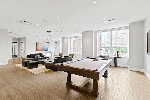 Game Room at 65 Bay Street Apartments in Downtown Jersey City, NJ