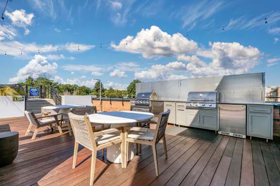 Rooftop Wooden Deck at The Glover House Apartments, District of Columbia