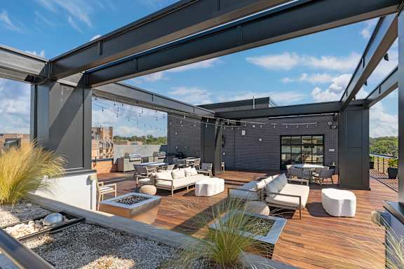 Modern Outdoor Patio at The Glover House Apartments, Washington, District of Columbia