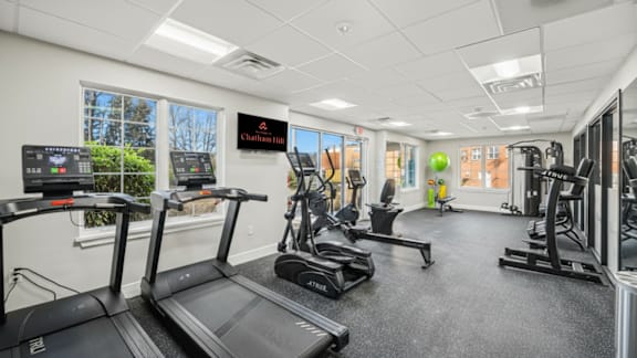 Modern Fitness Center at Chatham Hill Apartments in Chatham, NJ