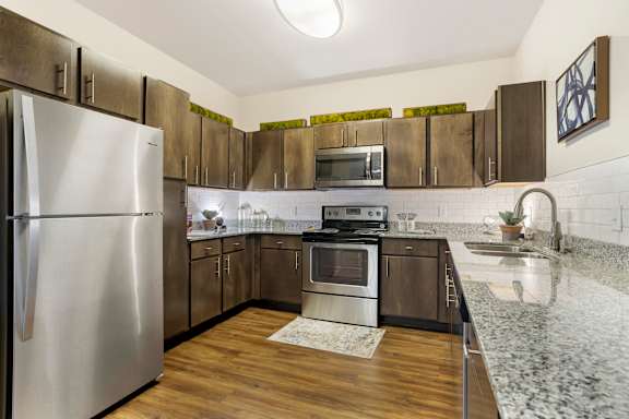 Kitchen at La Veranda at Polly Lane Apartments in Lafayette, LA