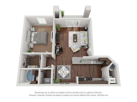 1Bed 1Bath-A at La Veranda at Polly Lane Apartments,Lafayette, LA 70508