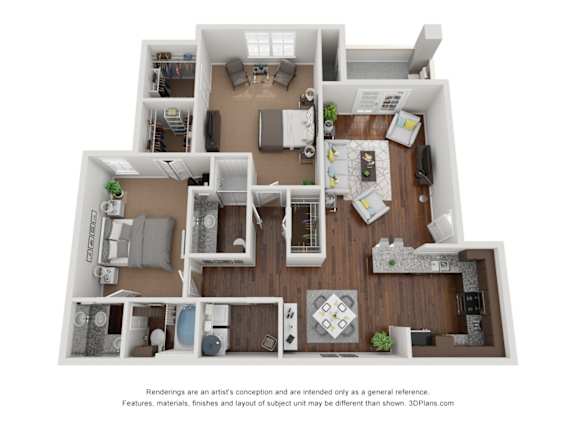 2Bed 2Bath-B at La Veranda at Polly Lane Apartments,Lafayette, Louisiana